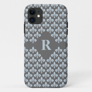 Custom Monogram Fleur-De-Lis iPhone 5 Case-Mate 11 Case