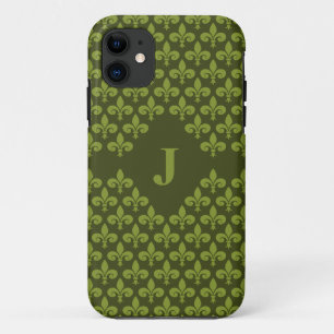 Custom Monogram Fleur-De-Lis iPhone 5 Case-Mate 11 Case
