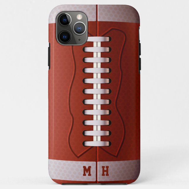 Custom monogram Football phone cases (Back)