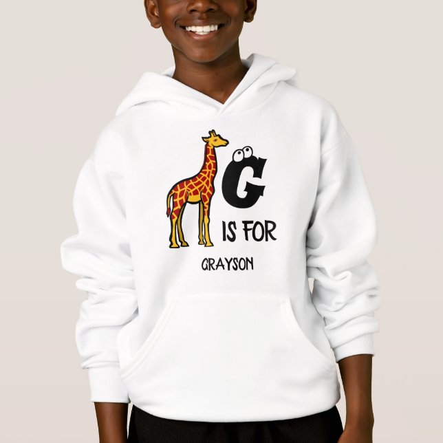 Custom monogram G is for Giraffe cute giraffes (Front)