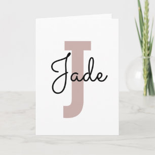 Custom Monogram Gift for Names Starting with J  Card