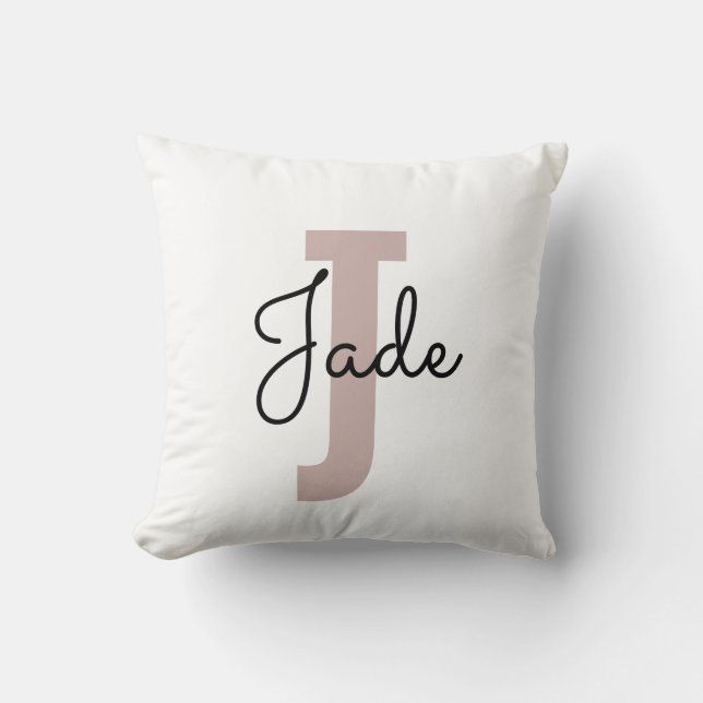 Custom Monogram Gift for Names Starting with J  Cushion (Front)