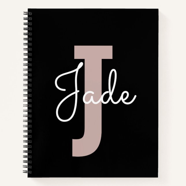 Custom Monogram Gift for Names Starting with J  Notebook (Front)
