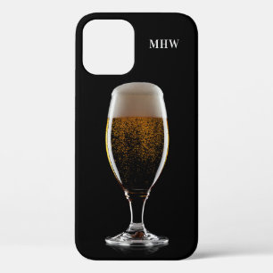 Custom monogram Glass of Beer phone cases
