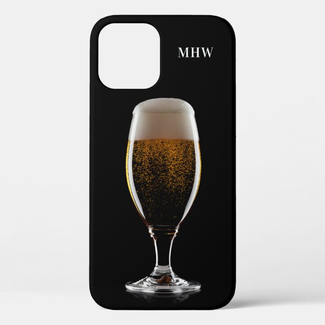 Custom monogram Glass of Beer phone cases (Back)