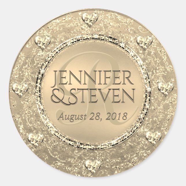 Custom Monogram Gold Glam Royal Seal (Front)