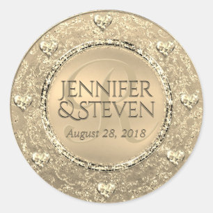 Custom Monogram Gold Glam Royal Seal