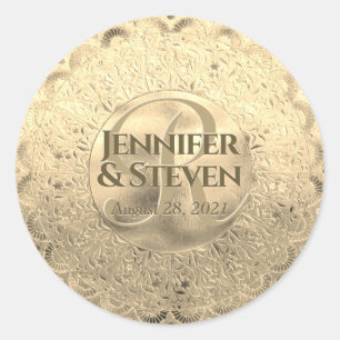 Custom Monogram Gold Glamour Seal