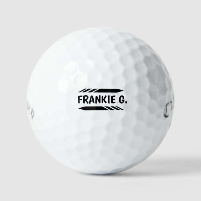 Custom Monogram Golf Ball - Personalised Golf Gift (Front)