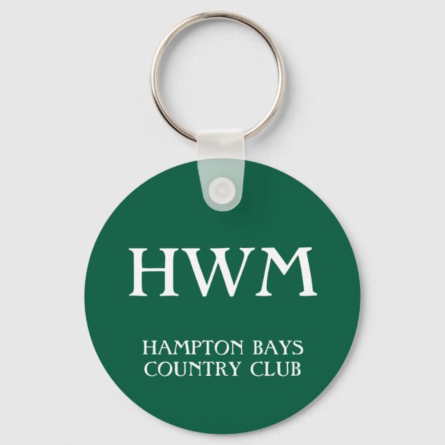 CUSTOM MONOGRAM GOLF CLUB  KEY RING (Front)