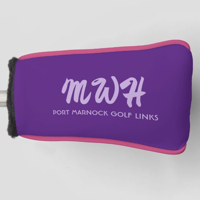Custom Monogram / Golf Course Putter Cover (Front)