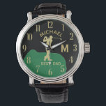 Custom Monogram Golf Name Best Dad Gfit  Watch<br><div class="desc">This unique watch is designed as a gift for your Dad who truly favours golf. Features the monogram / initial; first name and "best dad". There is even a unique layering of the monogram -- look closely and you will see three colours, which gives it the feeling of depth. If...</div>