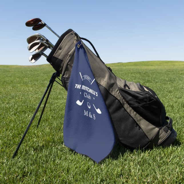 Custom Monogram Golf Towel | Personalised Gift  (Green)