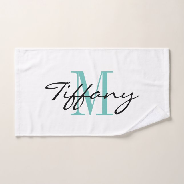 Custom monogram hand towel gift for women (Hand Towel)