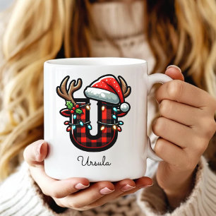 Custom Monogram Holiday Gift for Kids or Coworkers Coffee Mug