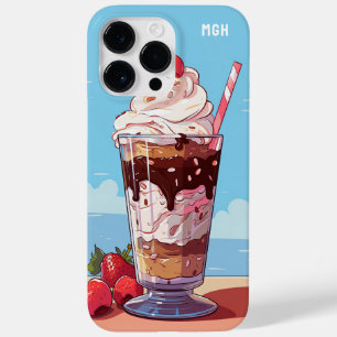 Custom Monogram Ice Cream Milkshake Case-Mate iPhone 14 Pro Max Case