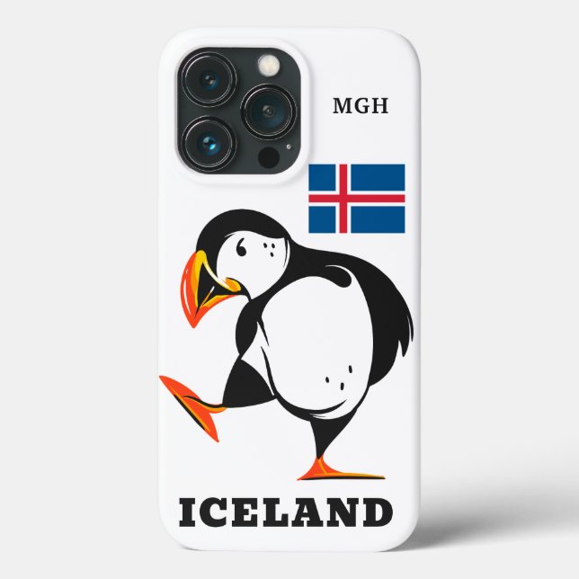 Custom Monogram Iceland Case-Mate iPhone Case (Back)