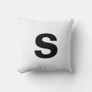 Custom Monogram Initial Ghost White Cushion
