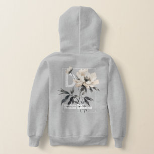 Custom Monogram Initial Letter White botanical