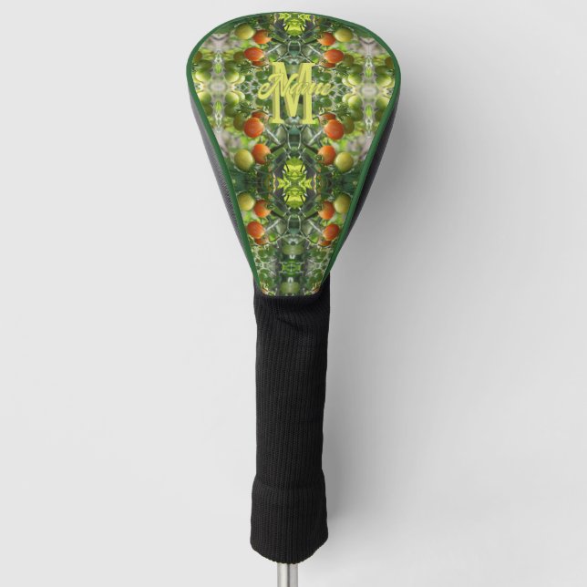 Custom Monogram Initial Name Cherry Tomatoes Golf Head Cover (Front)