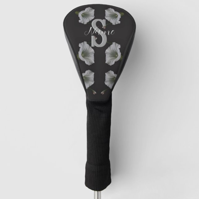 Custom Monogram Initial Name Morning Glory  Golf Head Cover (Front)