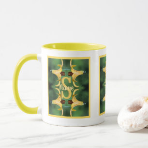 Custom Monogram Initial Name Wild Lily Art Mug