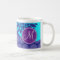 Custom Monogram Initial Teal Purple Polka Dots