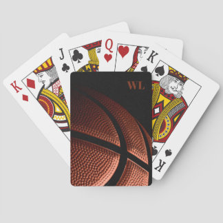 Custom Monogram Initials | Basketball Classic Playing Cards