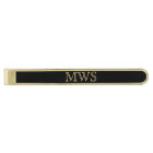 Custom  Monogram Initials Gold Finish Tie Clip