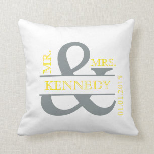 Custom Monogram Keepsake Wedding Pillow