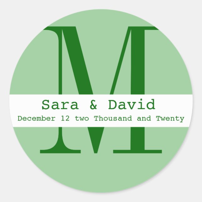 Custom Monogram label (Front)