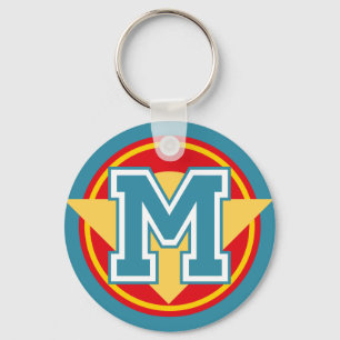 Custom Monogram Letter M Initial Key Ring
