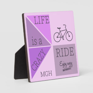 Custom Monogram Life is a Crazy Ride Plaque