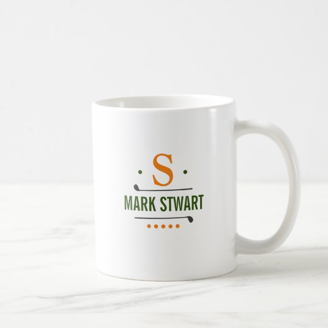 Custom Monogram Logo Mug with Name (Right)