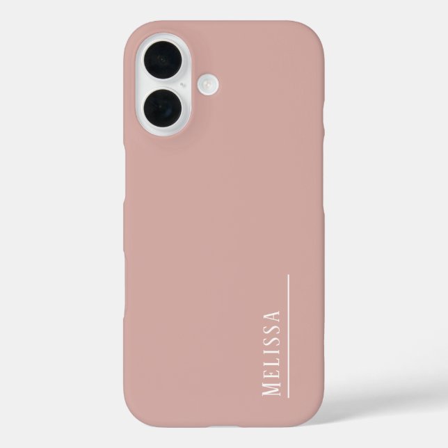 Custom monogram, modern blush pink  Case-Mate iPhone case (Back)