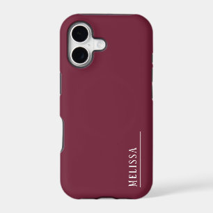 Custom monogram, modern burgundy