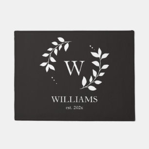 Custom Monogram Modern Elegant Initial New House Doormat