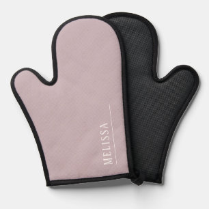 Custom monogram, modern lavender oven mitt