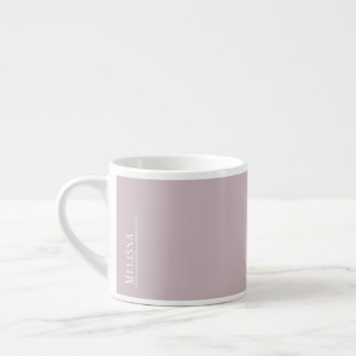Custom monogram, modern mauve espresso cup