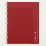 Custom monogram, modern Red Dirt Planner<br><div class="desc">Simplicity is often the best art. Simple typography and a modern red earth colour give this design an elegant ease. The ideal gift for a range of occasions including birthdays,  Christmas,  Mother's Day and graduations. Cute,  trendy and personal,  it's a gift they will adore.</div>