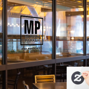 Custom Monogram Modern Simple Square Business Logo