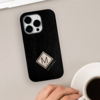 Custom monogram name classy black modern