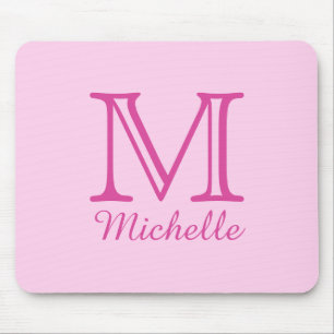 Custom Monogram, Name & Color mousepad