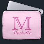Custom Monogram, Name & Colour laptop sleeves<br><div class="desc">Using the "Customise it" function,  you can change the background colour to ANY colour of your choice,  as well as change the fonts and their sizes and colours if you wish.</div>