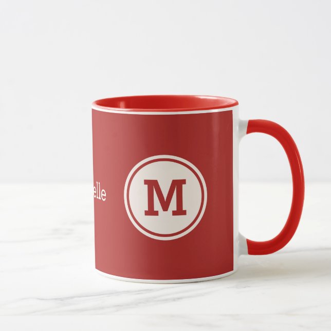Custom monogram, name & colour mugs (Right)
