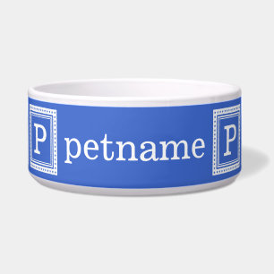 Custom monogram, name & colour pet bowls
