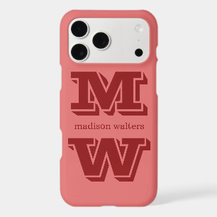 Custom monogram, name & colour phone cases