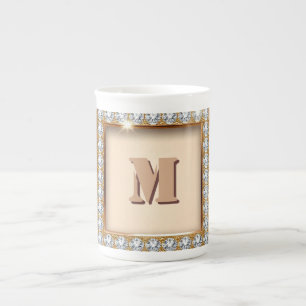 Custom Monogram Name Design ✨ Bone China Mug