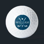 Custom Monogram Name Golf Clubs Ace Blue  Golf Balls<br><div class="desc">Custom Monogram Name Golf Clubs Ace Blue Golf Balls. Personalize your name for the perfect golf lover's gift.</div>