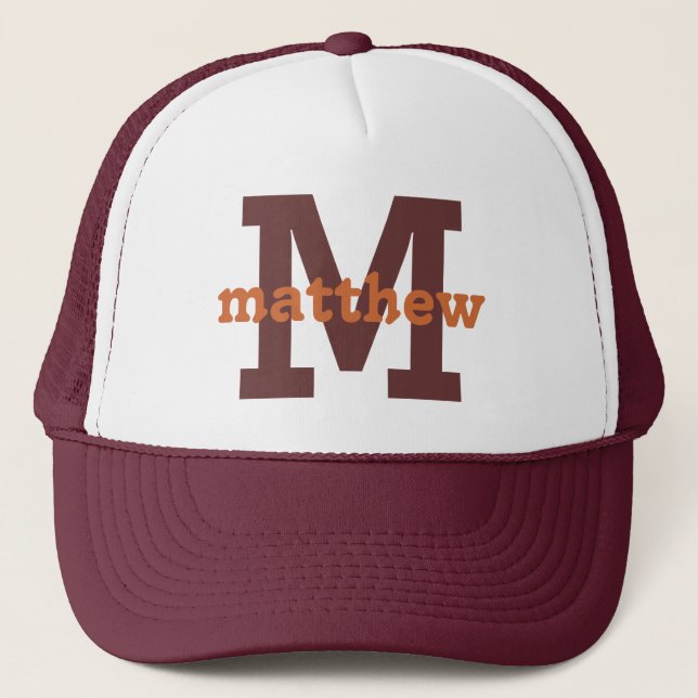 Custom monogram & name hat (Front)